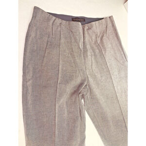 Sz 6 Womens Pants BANANA REPUBLIC Gray Cotton Blend Tapered Leg Zipper Ankle GUC